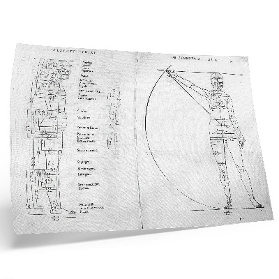Affiche et poster Dessin d'un homme en latin, d'après la version d'Albrecht Dürer