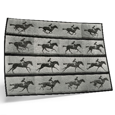 Affiche et poster Cheval au galop et cavalier. Phototype d'après Eadweard Muybridge, 1887
