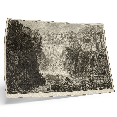 Affiche décorative Vue de la Grande Cascade de Tivoli, tirée des Vues de Rome de Giovanni Battista Piranesi