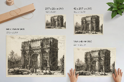 Affiche et poster Vue de l'Arc de Constantin extraite des « Vues de Rome » de Giovanni Battista Piranesi
