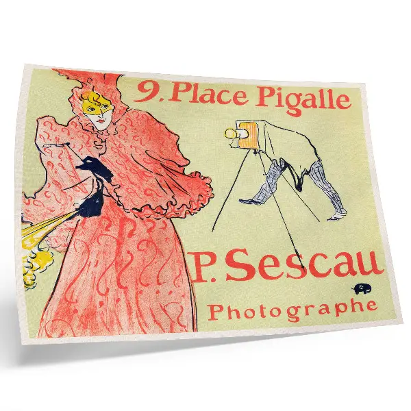 Affiche décorative Le Photographe Sescau tirage haute résolution de 1894 par Henri de Toulouse-Lautrec