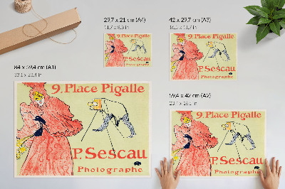 Affiche décorative Le Photographe Sescau (1894) tirage haute résolution d'Henri de Toulouse-Lautrec
