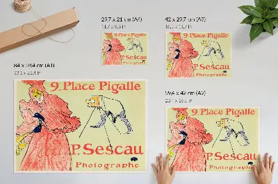 Affiche décorative Le Photographe Sescau tirage haute résolution de 1894 par Henri de Toulouse-Lautrec