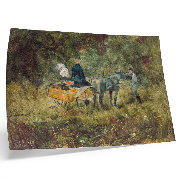 Affiche et poster Le Piège (1880), tableau haute résolution d'Henri de Toulouse-Lautrec