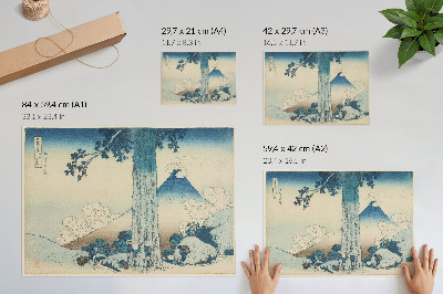 Affiche décorative Route principale de Mishima, province de Kai. Œuvre originale de l'Institut d'art de Minneapolis.