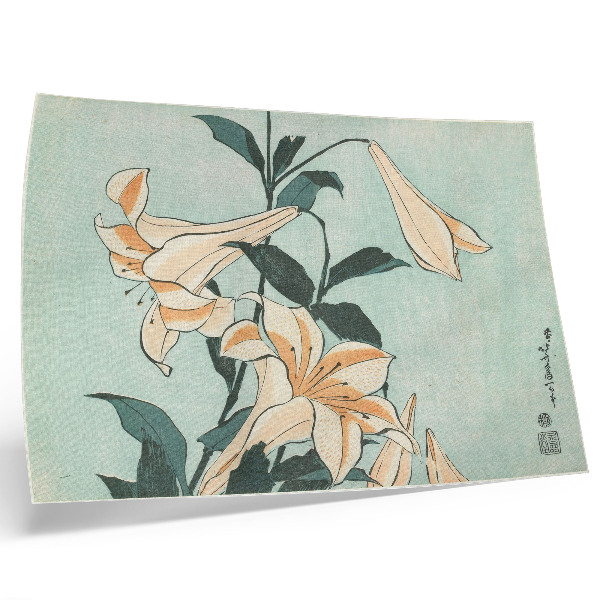 Affiche et poster Lys (vers 1833-1834) en haute résolution par Katsushika Hokusai