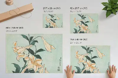 Affiche et poster Lys (vers 1833-1834) de Katsushika Hokusai en haute résolution