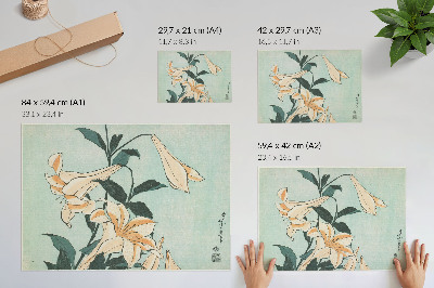 Affiche et poster Lys (vers 1833-1834) en haute résolution par Katsushika Hokusai