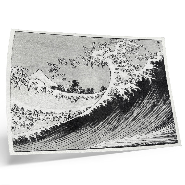 Affiche décorative Cent vues du mont Fuji (1835) par Hokusai, estampe japonaise ancienne sur bois