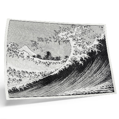 Affiche décorative Cent vues du mont Fuji (1835) par Hokusai, estampe japonaise ancienne sur bois