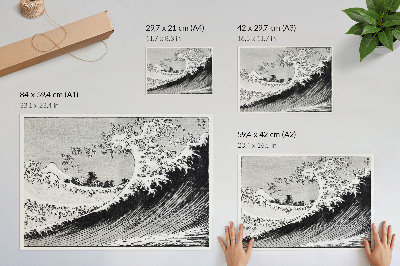 Affiche décorative Cent vues du mont Fuji (1835) par Hokusai, estampe japonaise ancienne sur bois