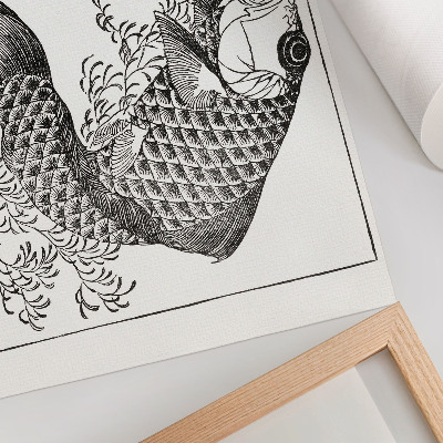 Affiche La carpe d'Hokusai, une illustration animalière japonaise