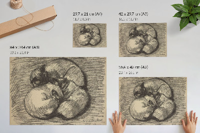 Affiche Chats ; Tsching, Batzar et Blanc-Blanc, tirage haute résolution de Théophile Alexandre Steinlen
