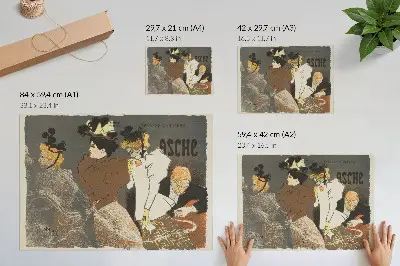 Affiche décorative représentant l'œuvre Asche de Théophile-Alexandre Steinlen reproduction artistique