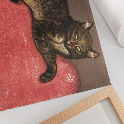 Affiche et poster L'Hiver Chat sur un Coussin (1909) impression chromolithographique de Théophile Alexandre Steinlen