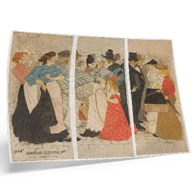 Affiche de Mensen op straat (1896) de Théophile Alexandre Steinlen et Charles Verneau reproduction artistique