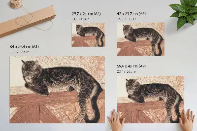 Affiche décorative Chat sur une balustrade d'après Théophile-Alexandre Pierre Steinlen