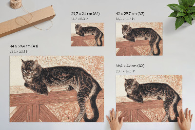 Affiche décorative Chat sur une balustrade par Théophile-Alexandre Pierre Steinlen