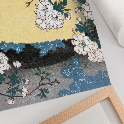 Affiche et poster Fleurs de cerisier japonaises (1837) – estampe ancienne sur bois d'Utagawa Hiroshige