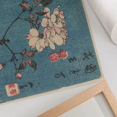 Estampe sur bois (nishiki-e) d'Utagawa Hiroshige encre et couleurs sur papier, affiche décorative