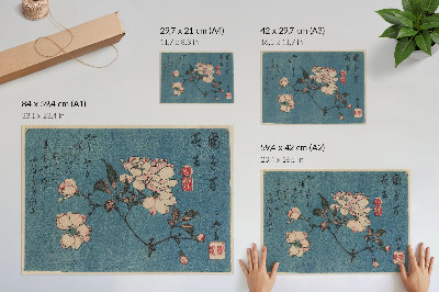 Affiche décorative Estampe sur bois (nishiki-e) encre et couleurs sur papier par Utagawa Hiroshige
