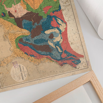 Affiche et poster Carte géologique des États-Unis