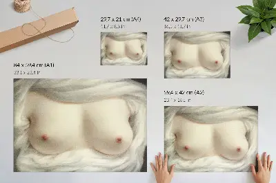 Affiche Les seins d'une femme dévoilés, la beauté révélée de Sarah Goodridge (1828)