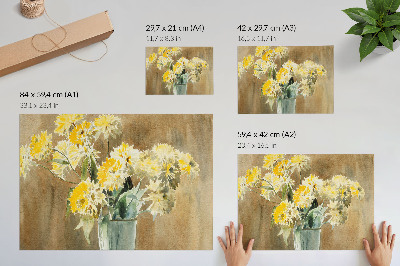 Affiche décorative Vase aux fleurs jaunes (1915) par Hannah Borger Overbeck