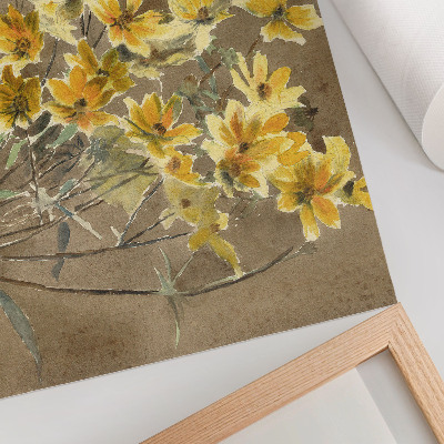 Affiche Fleur jaune avec bordure (1915) par Hannah Borger Overbeck