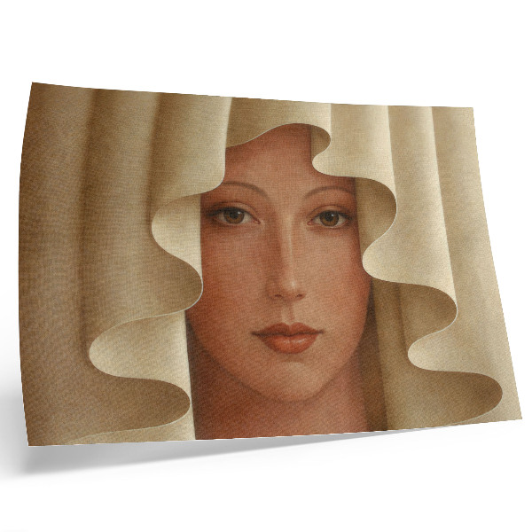 Affiche et poster Une femme portant un voile ondulé
