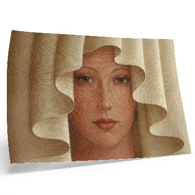 Affiche et poster Une femme portant un voile ondulé
