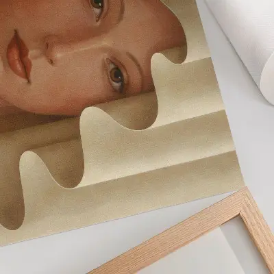 Affiche et poster représentant une femme portant un voile ondulé