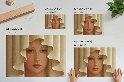 Affiche et poster Une femme portant un voile ondulé