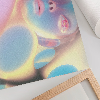 Affiche et poster Portrait abstrait aux formes colorées