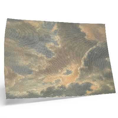 Affiche décorative Des nuages ​​dans le ciel, dans des tons de gris et de beige.