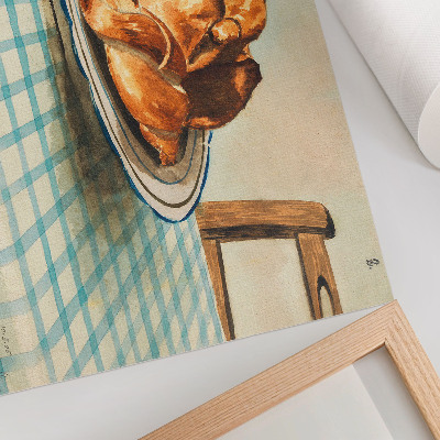 Affiche décorative Nature morte avec une assiette de gâteau par Egon Schiele