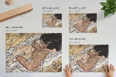 Affiche et poster de L'Étreinte (1917) par Egon Schiele