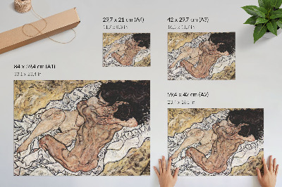 Affiche et poster L'Étreinte (1917) d'Egon Schiele
