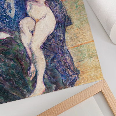 Affiche décorative Femme nue montrant ses seins, œuvre érotique ancienne d'Henri de Toulouse-Lautrec