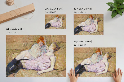 Affiche et poster Canapé (vers 1894-1896) – une peinture haute résolution d'Henri de Toulouse-Lautrec
