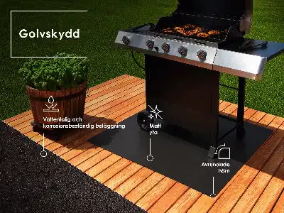Plaque de protection barbecue en forme de demi-ovale de 80x70 cm