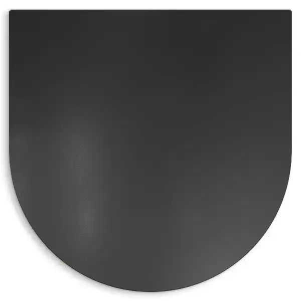 Protection de sol pour barbecue en forme demi-ovale avec des dimensions de 100x100 cm