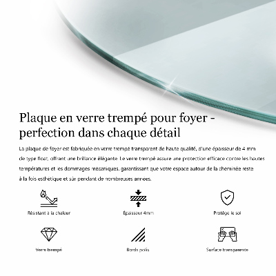 Plaque de sol en verre pour poêle transparent 