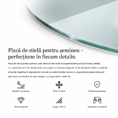 Plaque de sol en verre pour poêle transparent 