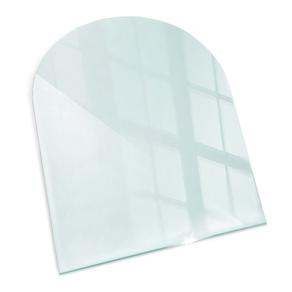 Plaque de verre pour cheminée transparente