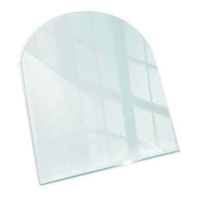 Plaque de verre pour cheminée transparente