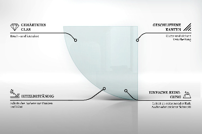 Verre sous poêle à bois transparent
