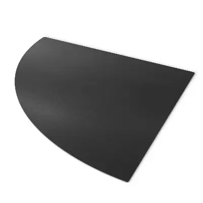 Plaque pour poêle à bois quart de cercle en métal noir