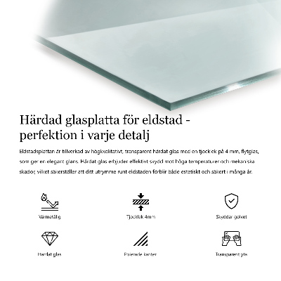 Plaque verre pour poêle hexagonale transparente