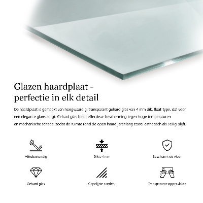 Plaque verre pour poêle hexagonale transparente